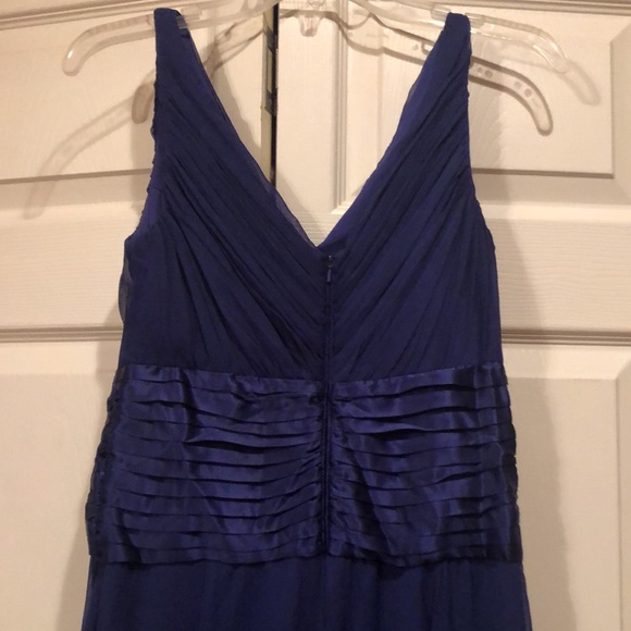 KM Collection sz 6 - Beautiful Royal Blue Shear Bodice Prom or Brides Maid Dress - Picture 5 of 10